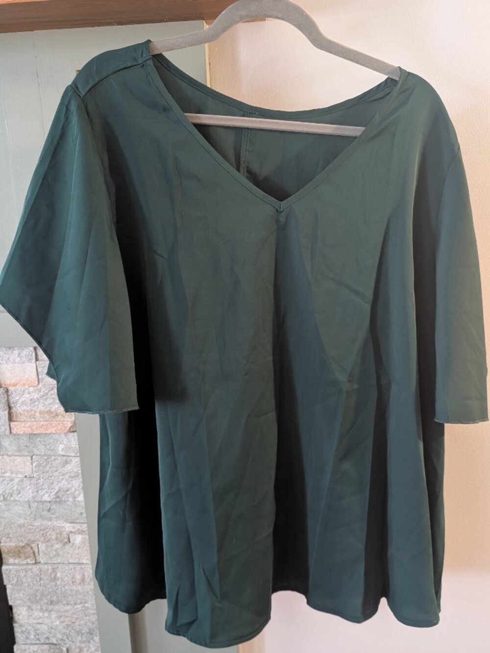 Shein Curve Forest Green Top - Like New - Size 3XL
